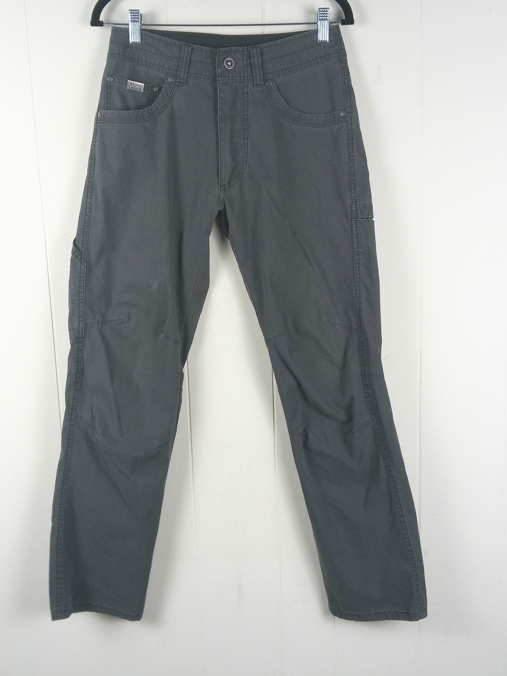 Kuhl Revolvr Hiking Pants Mens 28x30 Gray Pantina Dye Outdoor Trail Work Canvas